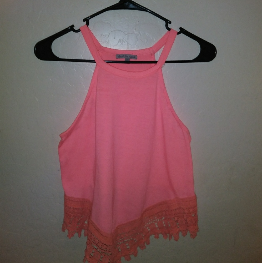 Baby pink no sleeve shirt